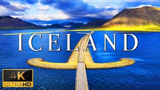 FLYING OVER ICELAND 4K UHD  Peaceful Music With Wonderful Nature Videos For Relaxation At Night [upl. by Modie]