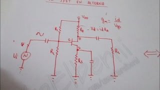 El transistor JFET en alterna circuito equivalente y ganancia parte 3 [upl. by Claire]