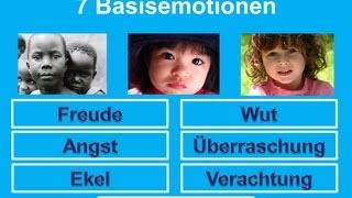 Mimik lesen und deuten  die 7 Basisemotionen  nach Paul Ekman [upl. by Reinald]