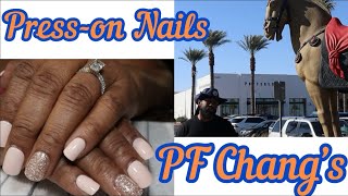 VLOGTOBER  Birthday Lunch At PF Chang’s  Applying PressOn Nails At Home [upl. by Colombi]