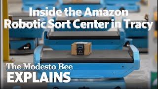 WATCH Inside the Amazon Robotic Sort Center in Tracy [upl. by Maharba]