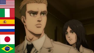 quotPORCOquot in 6 languages ● Attack On Titan Season 4 [upl. by Sillihp]