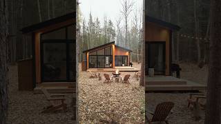 Cozy Scandinavian Tiny Home w Minimalist Design Deep in the Woods [upl. by Strain]