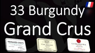 The 33 Grand Cru Wines from Burgundy  Complete List  French Pronunciation [upl. by Neral]