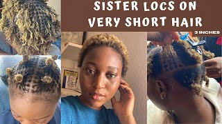 SISTERLOCKS ON VERY SHORT HAIR  ALL YOU NEED TO KNOW ABOUT SISTERLOCKS INSTALLATION IN NIGERIA [upl. by Readus]