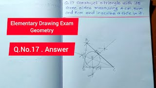 Elementary Drawing Exam Geometry question No17 Answer in English  Ashwin3darts [upl. by Almund368]