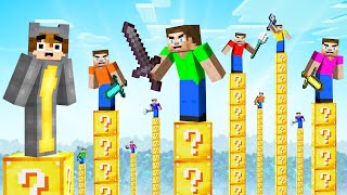 Lucky Block Pillars with Fans is CHAOS in Minecraft [upl. by Takara]