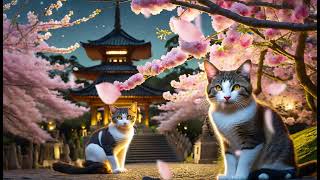 AI Generated Beautiful Japanese Temple Cats ep 2 [upl. by Darach]