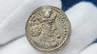 Sasanian Kingdom AR drachm 432g Shapur II 309379AD [upl. by Lleruj319]