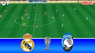 Real Madrid vs Atalanta  Final UEFA Super Cup 2024  Ft Mbappe Vinicius  FC 24 Gameplay Video [upl. by Nayk]