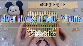 【Kalimba Tabs w PDF】River Flows In You  Yiruma  Tabs by Yu Yin [upl. by Wellington575]