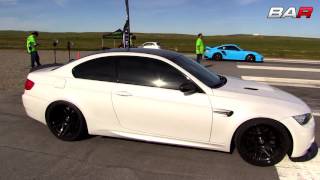 Supercharged M3 vs Bolt on Porshce 997 Turbo S [upl. by Noiemad]