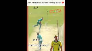 Josh hazelwood realistic bowling action ❤️  RC 24  viral cricket youtube shorts [upl. by Abdulla523]