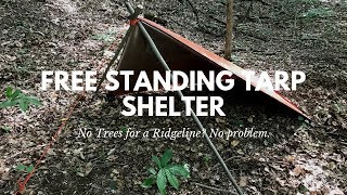 No Trees for a Ridgeline Try this Bipod Wedge Tarp Shelter [upl. by Singleton955]