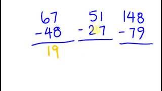 Fast Math Trick to subtacting numbers mentally  two digit numbers [upl. by Ainslee]