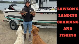 Crabbing and Fishing at Lawsons Landing Campground Tomales Bay [upl. by Nirrol]