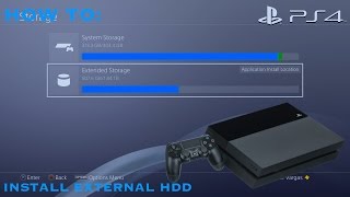 PS4 Firmware 450  How To Install External HDD [upl. by Aidnama381]