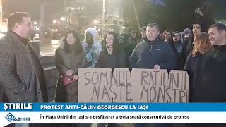 PROTEST ANTI CĂLIN GEORGESCU LA IAȘI [upl. by Appolonia266]