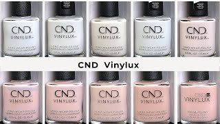 CND Vinylux  White amp Sheer Shades  Live ApplicationReal Nails [upl. by Azeria201]