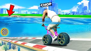 GTA 5 PARKOUR WITH CHOP BUT YOU GET SUBMERGED IN WATER [upl. by Elletse]