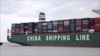 3 of the worlds largest container ships visit Felixstowe 23rd March 2016 [upl. by Cheng]