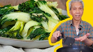 🥬 Dads IRRESISTABLE Stir Fried Bok Choy 蒜蓉炒白菜 [upl. by Awe]