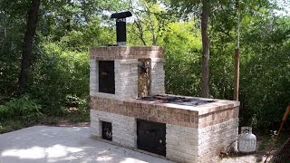 Building a Brick BBQ Smoker [upl. by Notlek404]