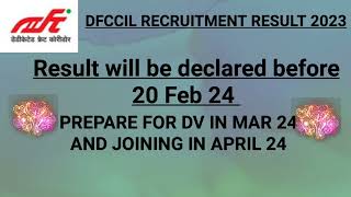 DFCCIL Recruitment 2023 Final result information dfccilcbt2result20232024 [upl. by Nehpets]