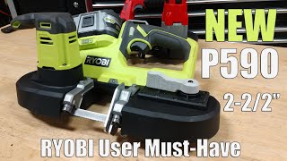 Ryobi P590 18V 212quot Cordless Portable Band Saw Review amp Compare in build quality to Milwaukee M12 [upl. by Trini1]