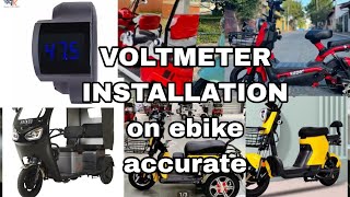 EBIKE VOLTMETER INSTALLATION pano mag kabit ng voltmeter sa ebike [upl. by Herrick502]