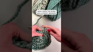 Pro Tip for crocheting baskets 🧶 WoolEase® Thick amp Quick® 🎥 by dogwoodcrochet on ig crochet [upl. by Rozele]