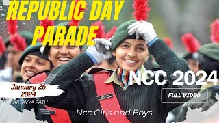 NCC REPUBLIC DAY PARADE 2024 January 26 NCC MARCHING CONTINGENT 75th RDC Camp Delhi [upl. by Atidnan816]