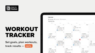 Notion Workout Tracker Template [upl. by Mossberg]