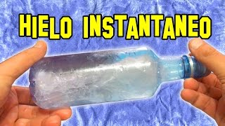 💧Como Congelar Agua en un Segundo  🥶🧊Hielo Instantaneo Experimento En Casa 🏠 [upl. by Eifos]