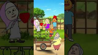 Gerobak buah princes elsa funny cartoon komedi shortfeed upinipin [upl. by Westerfield512]