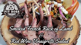 Smoked French Rack of Lamb  Red Wine Vinaigrette Salad  Pit Boss Lexington 500 [upl. by Odnanreh162]