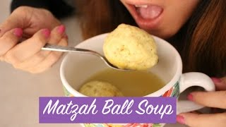 INSTANT MUKBANG Matzah Matzoh Ball Soup [upl. by Ayoral]