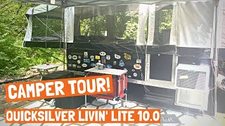 Quicksilver Livin Lite 100 Pop Up Camper Tour [upl. by Prinz588]