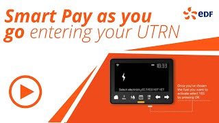 EDF Energy Smart pay as you go – entering your UTRN [upl. by Fayola932]