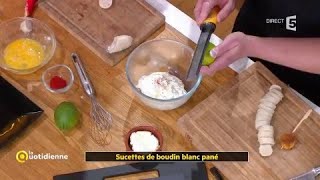 Coup dfood  Sucettes de boudin blanc pané [upl. by Carling]