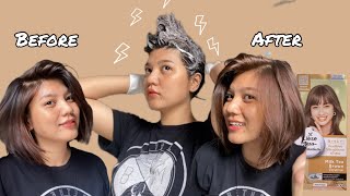 LIESE BUBBLE HAIR COLOR Milk tea brown  Hair dye review [upl. by Meesan]