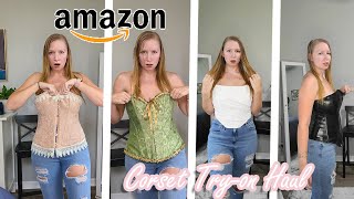 AMAZON CORSET TRY ON HAUL  InDepth Review [upl. by Esalb]