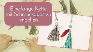 Schmuck machen mit Perlenladen Online  Wildlederquasten [upl. by Furgeson]