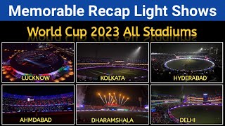 A Memorable Recap Of Mesmerizing Light Shows Of World Cup 2023 All Stadiums [upl. by Aneras]