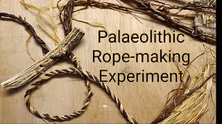 Palaeolithic Ropemaking Experiment [upl. by Eihtur]