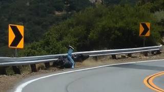 R6 Crashes Into Guardrail 52811 [upl. by Lindberg]