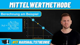 Preiselastizität der Nachfrage mit der Mittelwertmethode berechnen einfach am Beispiel erklärt [upl. by Powell376]