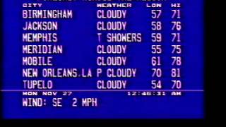 Weather Channel Local Forecast H Flavor November 1989 [upl. by Voe515]