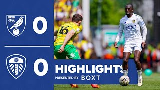 Highlights Norwich City 00 Leeds United  EFL Championship Playoff semifinal 1st leg [upl. by Igig]