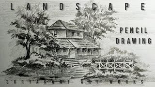 Landscape drawing ideas pencil drawing ideas pencil shading [upl. by Janette160]